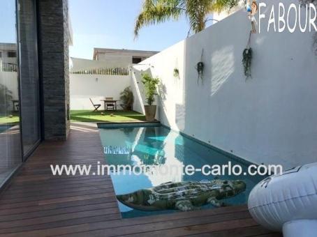 Villa neuve moderne avec piscine à louer à Hay Riad