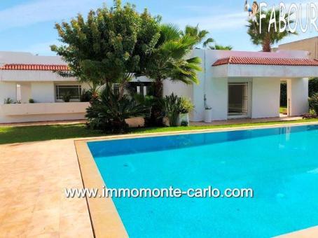 villa avec piscine à louer à Souissi Rabat