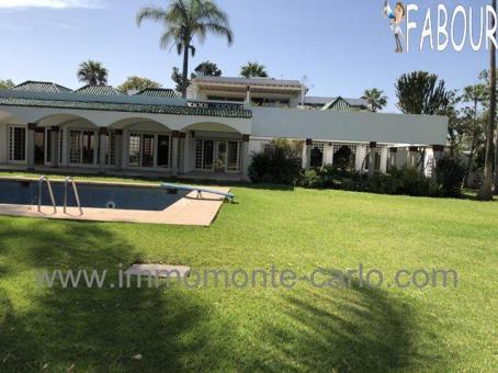 Villa à louer avec chauffage central et piscine à souissi